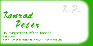 konrad peter business card